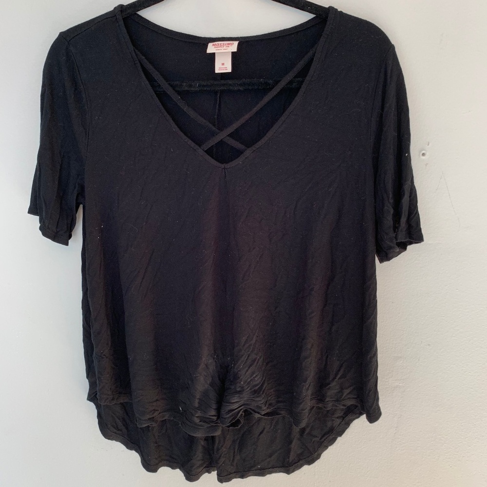 Target Mossimo Supply Co. Strappy Black T-Shirt